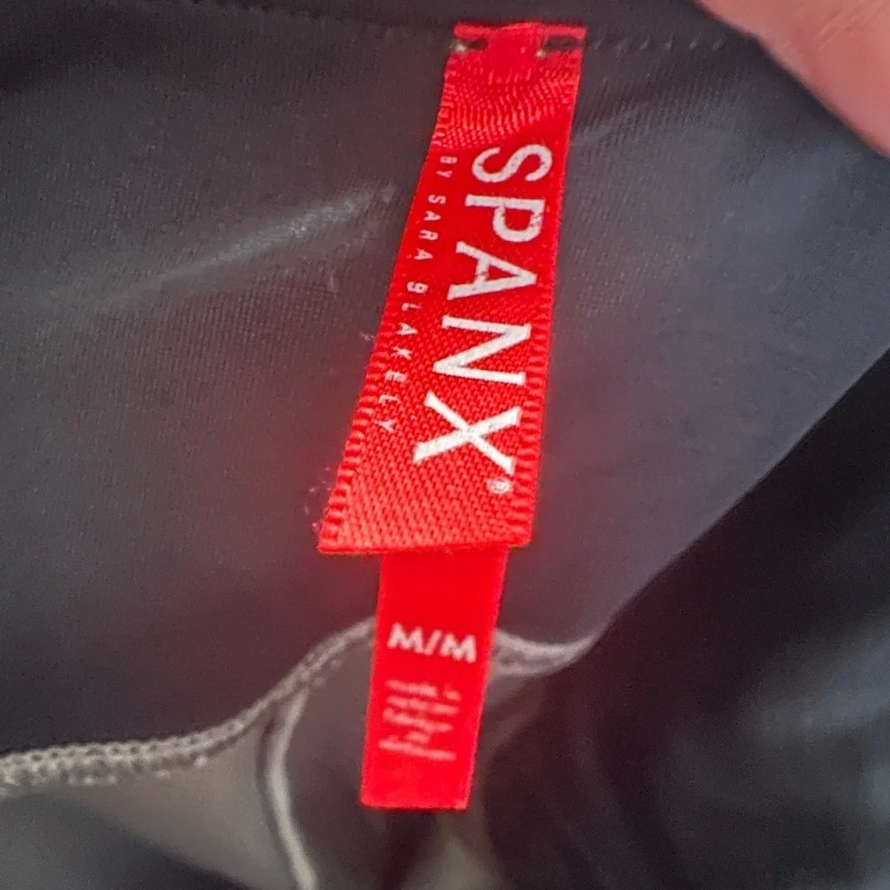 Spanx Gunmetal Gray Faux Leather Moto Leggings Size Medium